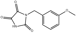 1-[(3-methoxyphenyl)methyl]imidazolidine-2,4,5-trione Struktur