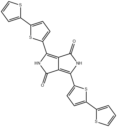 3,6-di(2,2′-bithiophen-5-yl)pyrrolo[3,4-c]pyrrole-1,4-(2H,5H)-dione 化学構造式