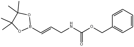 Carbamic acid, N-[(2E)-3-(4,4,5,5-tetramethyl-1,3,2-dioxaborolan-2-yl)-2-propen-1-yl]-, phenylmethyl ester 化学構造式