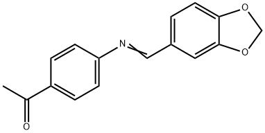 4-(PIPERONYLIDENEAMINO)ACETOPHENONE 化学構造式