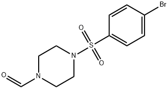 1-Piperazinecarboxaldehyde, 4-[(4-bromophenyl)sulfonyl]- Struktur