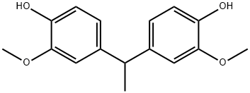 4,4-(ethane-1,1-diyl)bis(2-methoxyphenol), 93006-77-0, 结构式