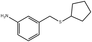 Benzenamine, 3-[(cyclopentylthio)methyl]- Structure