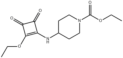 1-Piperidinecarboxylic acid, 4-[(2-ethoxy-3,4-dioxo-1-cyclobuten-1-yl)amino]-, ethyl ester Structure