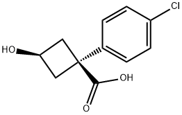 顺式-1-(4-氯苯基)-3-羟基环丁烷羧酸, 933469-83-1, 结构式