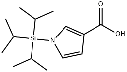 1H-Pyrrole-3-carboxylic acid, 1-[tris(1-methylethyl)silyl]- Struktur