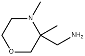 3-Morpholinemethanamine, 3,4-dimethyl- Struktur
