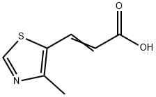 3-(4-甲基噻唑-5-基)丙烯酸,933718-19-5,结构式