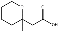 2H-Pyran-2-acetic acid, tetrahydro-2-methyl- Struktur