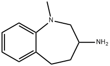 1-Methyl-2,3,4,5-tetrahydro-1H-benzo[b]azepin-3-amine, 933756-97-9, 结构式