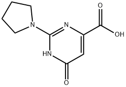 6-Oxo-2-(pyrrolidin-1-yl)-1,6-dihydropyrimidine-4-carboxylic acid,933759-57-0,结构式