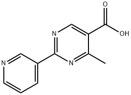 4-甲基-2-(吡啶-3-基)嘧啶-5-羧酸, 933988-81-9, 结构式