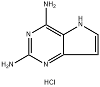 5H-Pyrrolo[3,2-d]pyrimidine-2,4-diamine, hydrochloride (1:1) Structure