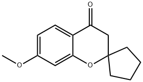 Spiro[2H-1-benzopyran-2,1'-cyclopentan]-4(3H)-one, 7-methoxy- Struktur