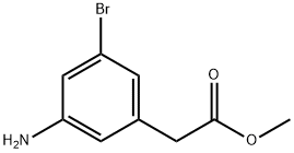 Benzeneacetic acid, 3-amino-5-bromo-, methyl ester Structure