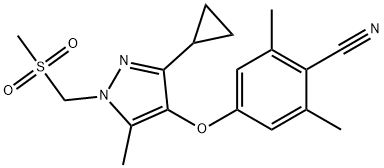 PF-2413873|4-[3-CYCLOPROPYL-5-METHYL-1-(METHYLSULFONYLMETHYL)PYRAZOL-4-YL]OXY-2,6-DIMETHYLBENZONITRILE