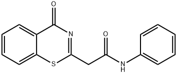 4H-1,3-Benzothiazine-2-acetamide, 4-oxo-N-phenyl- 化学構造式