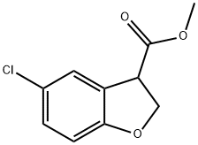 3-Benzofurancarboxylic acid, 5-chloro-2,3-dihydro-, methyl ester Structure