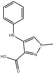 1H-Pyrazole-3-carboxylic acid, 1-methyl-4-(phenylamino)- Struktur