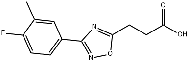 1,2,4-Oxadiazole-5-propanoic acid, 3-(4-fluoro-3-methylphenyl)- Struktur