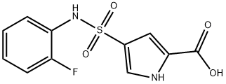 4-[(2-fluorophenyl)sulfamoyl]-1H-pyrrole-2-carboxylic acid Struktur