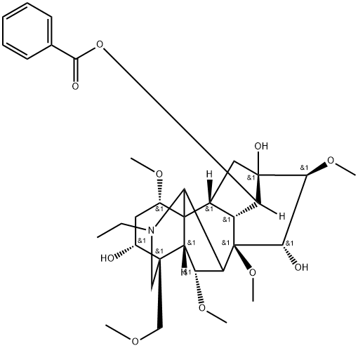 14-Benzoyl-8-O-methylaconine Struktur
