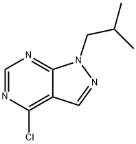 1H-Pyrazolo[3,4-d]pyrimidine, 4-chloro-1-(2-methylpropyl)- Struktur