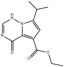 ETHYL 7-ISOPROPYL-4-OXO-3,4-DIHYDROPYRROLO[2,1-F][1,2,4]TRIAZINE-5-CARBOXYLATE Structure