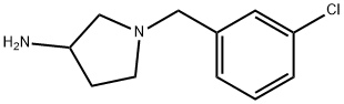 3-Pyrrolidinamine, 1-[(3-chlorophenyl)methyl]- 结构式