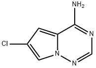 Pyrrolo[2,1-f][1,2,4]triazin-4-amine, 6-chloro- Structure