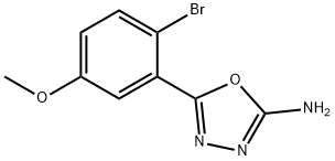 1,3,4-Oxadiazol-2-amine, 5-(2-bromo-5-methoxyphenyl)- Structure