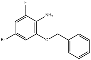 Benzenamine, 4-bromo-2-fluoro-6-(phenylmethoxy)- Structure