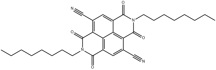 IN1876, 2,7-Dioctyl-1,3,6,8-tetraoxo-1,2,3,6,7,8-hexahydrobenzo[lmn][3,8]phenanthroline-4,9-dicarbonitrile|2,7-二辛基-1,3,6,8-四氧-1,2,3,6,7,8-六氢苯并[LMN][3,8]邻二氮杂菲-4,9-二腈