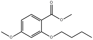 methyl 2-butoxy-4-methoxybenzoate 化学構造式