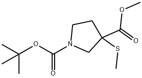 1-tert-Butyl 3-methyl 3-(methylthio)pyrrolidine-1,3-dicarboxylate,942190-28-5,结构式