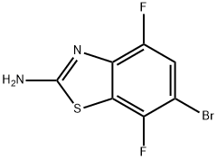 6-bromo-4,7-difluoro-1,3-benzothiazol-2-amine,942473-97-4,结构式