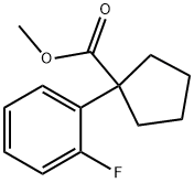 Cyclopentanecarboxylic acid, 1-(2-fluorophenyl)-, methyl ester Structure