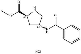 L-Proline, 4-(benzoylaMino)-, Methyl ester, hydrochloride (1:1), (4R)- Structure