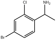 1-(4-bromo-2-chlorophenyl)ethanamine 化学構造式