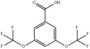 Benzoic acid, 3,5-bis(trifluoromethoxy)- Structure