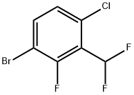 1-溴-4-氯-3-(二氟甲基)-2-氟苯 结构式