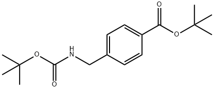 4-(((叔丁氧羰基)氨基)甲基)苯甲酸叔丁酯, 943845-71-4, 结构式