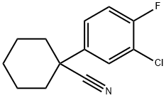 Cyclohexanecarbonitrile, 1-(3-chloro-4-fluorophenyl)- Struktur