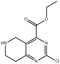 ethyl 2-chloro-5,6,7,8-tetrahydropyrido[4,3-d]pyrimidine-4-carboxylate 化学構造式