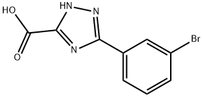 5-(3-bromophenyl)-4H-1,2,4-triazole-3-carboxylic acid 化学構造式