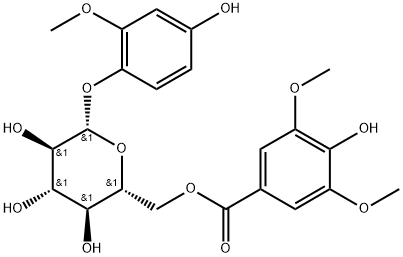 4-Hydroxy-2-Methoxyphenol 1-O-(6-O-syringoyl)glucoside|4'-羟基-2'-甲氧基苯酚 1-O-BETA-D-(6-O-紫丁香酰)吡喃葡萄糖苷