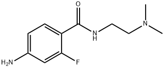 4-氨基-N-(2-(二甲基氨基)乙基)-2-氟苯甲酰胺, 945397-54-6, 结构式