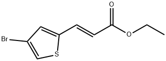 (E)-3-(4-ブロモ-2-チエニル)アクリル酸エチル 化学構造式