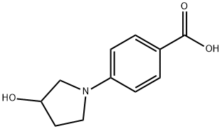 Benzoic acid, 4-(3-hydroxy-1-pyrrolidinyl)- Struktur
