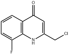 2-(クロロメチル)-8-フルオロ-4(1H)-キノリノン 化学構造式